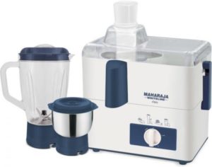  Maharaja Whiteline CLEO (JX-115) 450 W Juicer Mixer Grinder (White, Blue, 2 Jars)