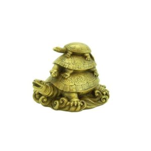 Odishabazar Vastu Feng Shui Three Tiered Tortoises for Longevity Showpiece