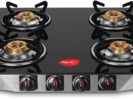 Pigeon Ultra Glass 4 Burner Stainless Steel Gas Stove