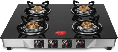 Pigeon Ultra Glass 4 Burner Stainless Steel Gas Stove