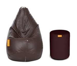 Orka XXL Brown Bean Bag with Beans