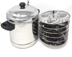 Premium Stainless Steel 6-Plates Idly Cooker