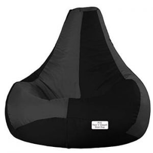 RestnSleep XXL Grey/Black Bean Bag Chair