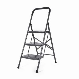 Bathla 3 Step Up Steel Foldable Ladder0