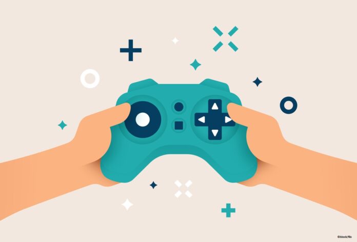 Gamer using Gaming Controller
