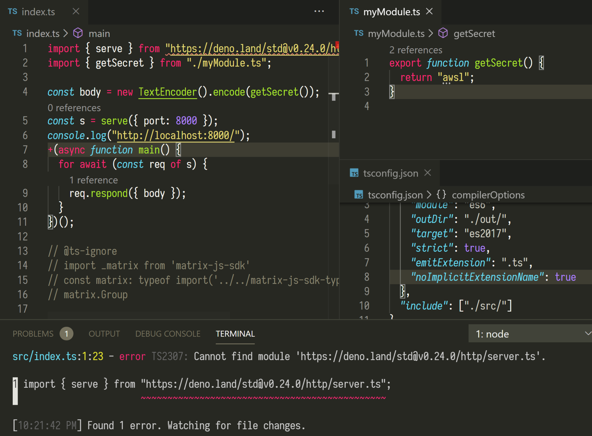 Typescript compiler. Emacs typescript. typescript.