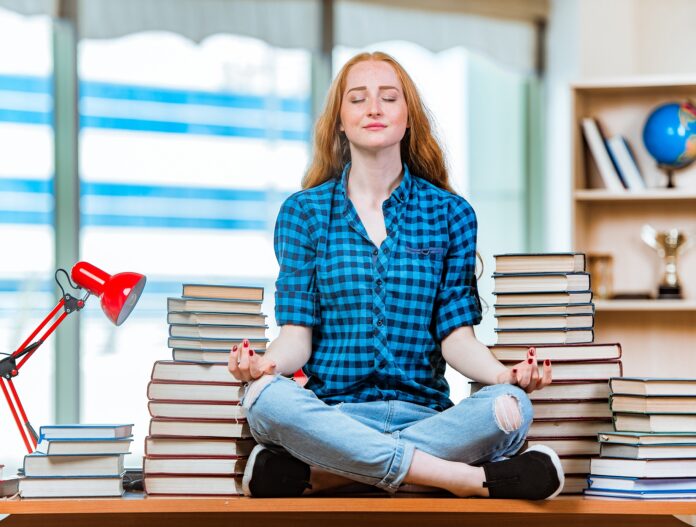 student meditation