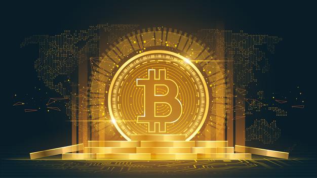 bitcoin-cryptocurrency-with-pile-coins