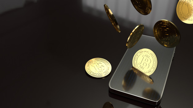 smart-phone-bitcoin-3d-rendering-business-concept