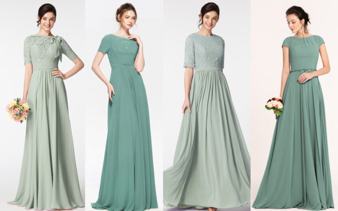 Where Can One Find Modest Eucalyptus Bridesmaid Dresses