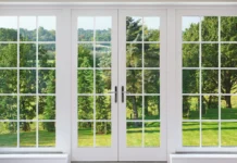 door and windows made out of wood