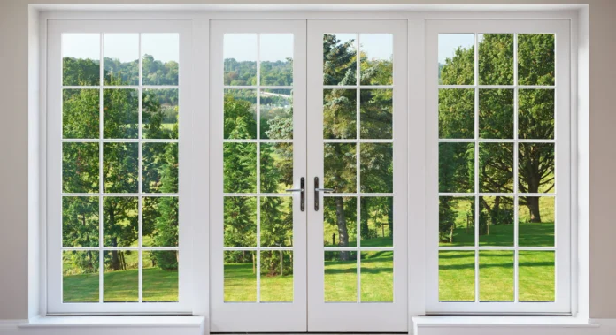 door and windows made out of wood