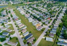 Aerial View of Mobile Home Park